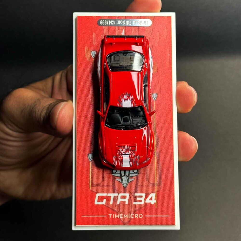 Time Micro 1:64 Nissan Skyline GT-R R34 Red - Image 3