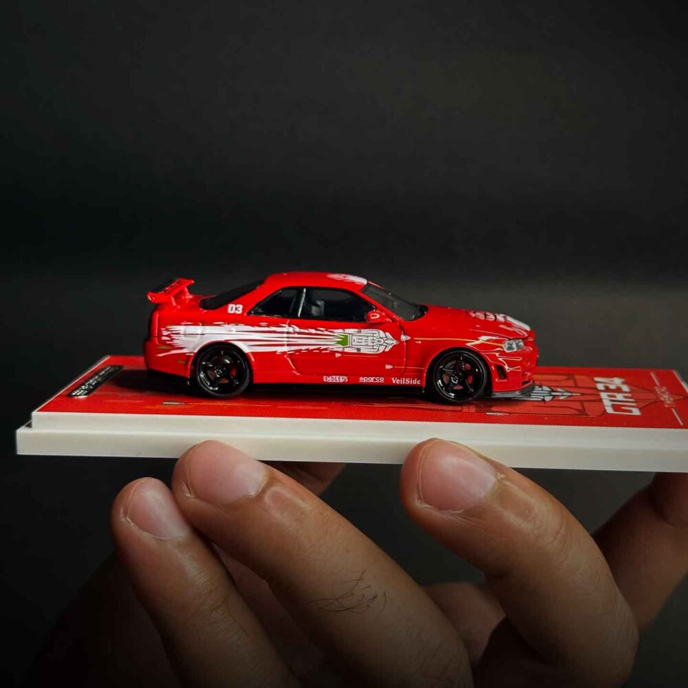 Time Micro 1:64 Nissan Skyline GT-R R34 Red - Image 2