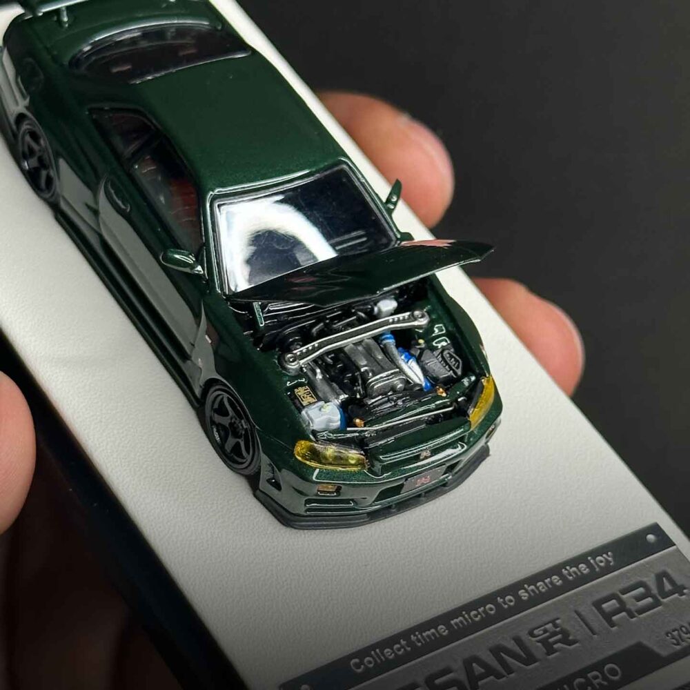 Time Micro 1:64 Nissan Skyline GT-R R34 Dark Green - Image 2