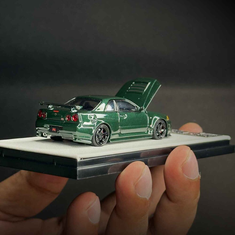 Time Micro 1:64 Nissan Skyline GT-R R34 Dark Green - Image 4