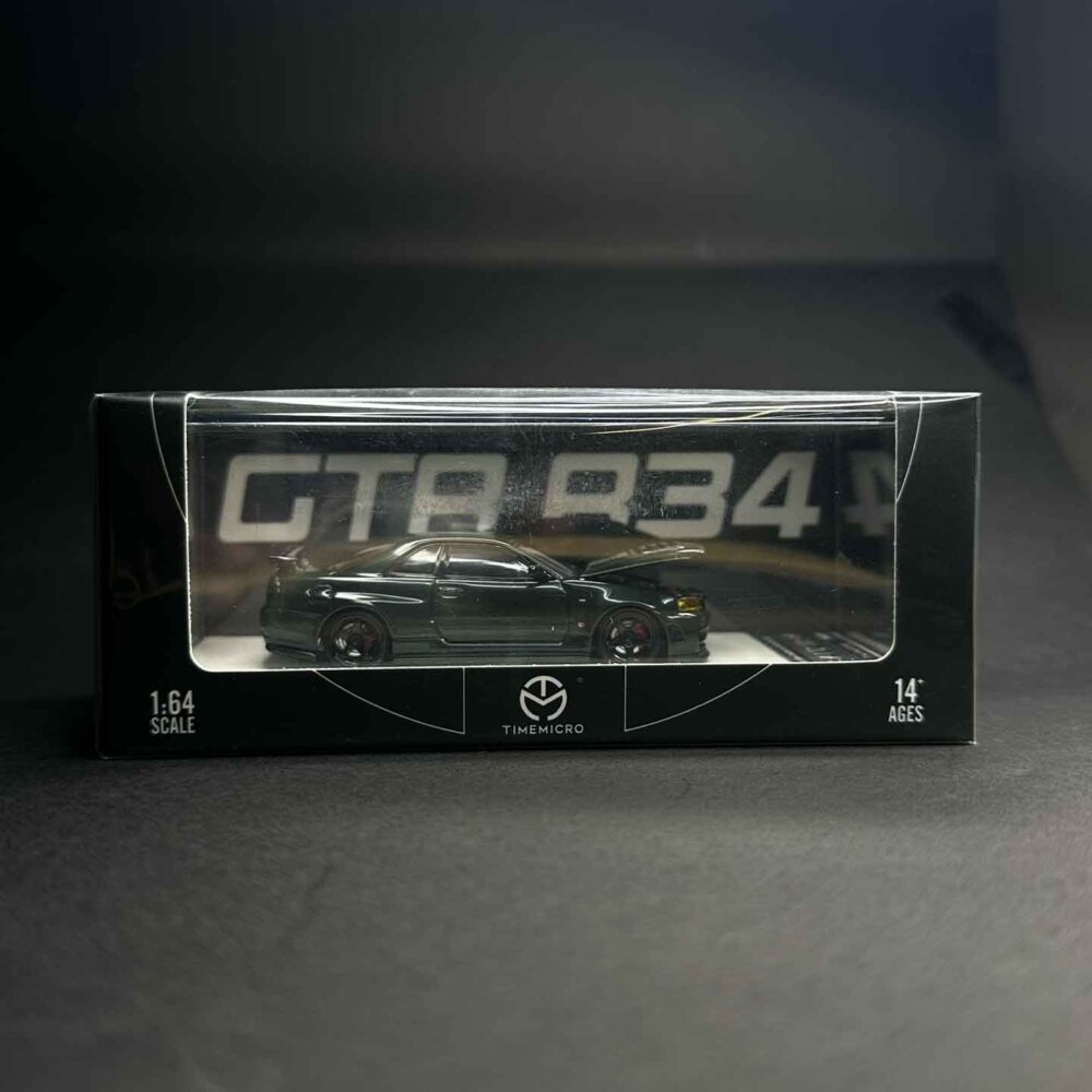 Time Micro 1:64 Nissan Skyline GT-R R34 Dark Green - Image 6
