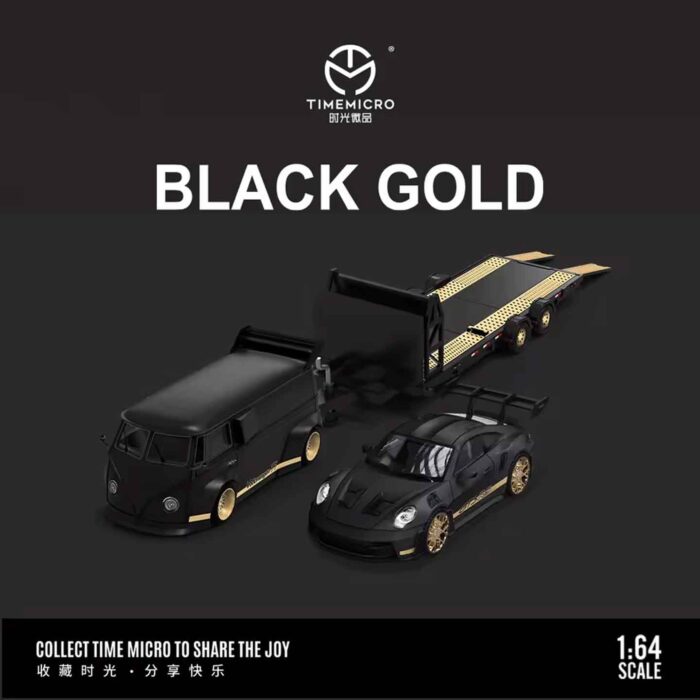 1:64 scale Volkswagen T1 Van and Porsche 992 GT3 RS diecast model set