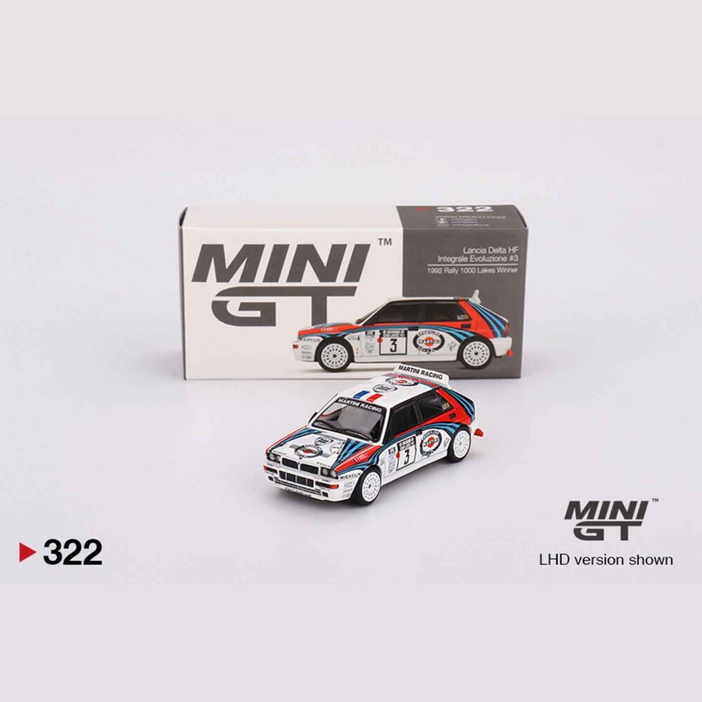 1:64 scale Lancia Delta HF Integrale Evoluzione diecast rally car model
