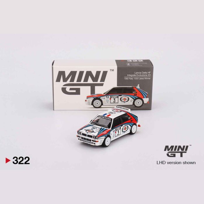 1:64 scale Lancia Delta HF Integrale Evoluzione diecast rally car model