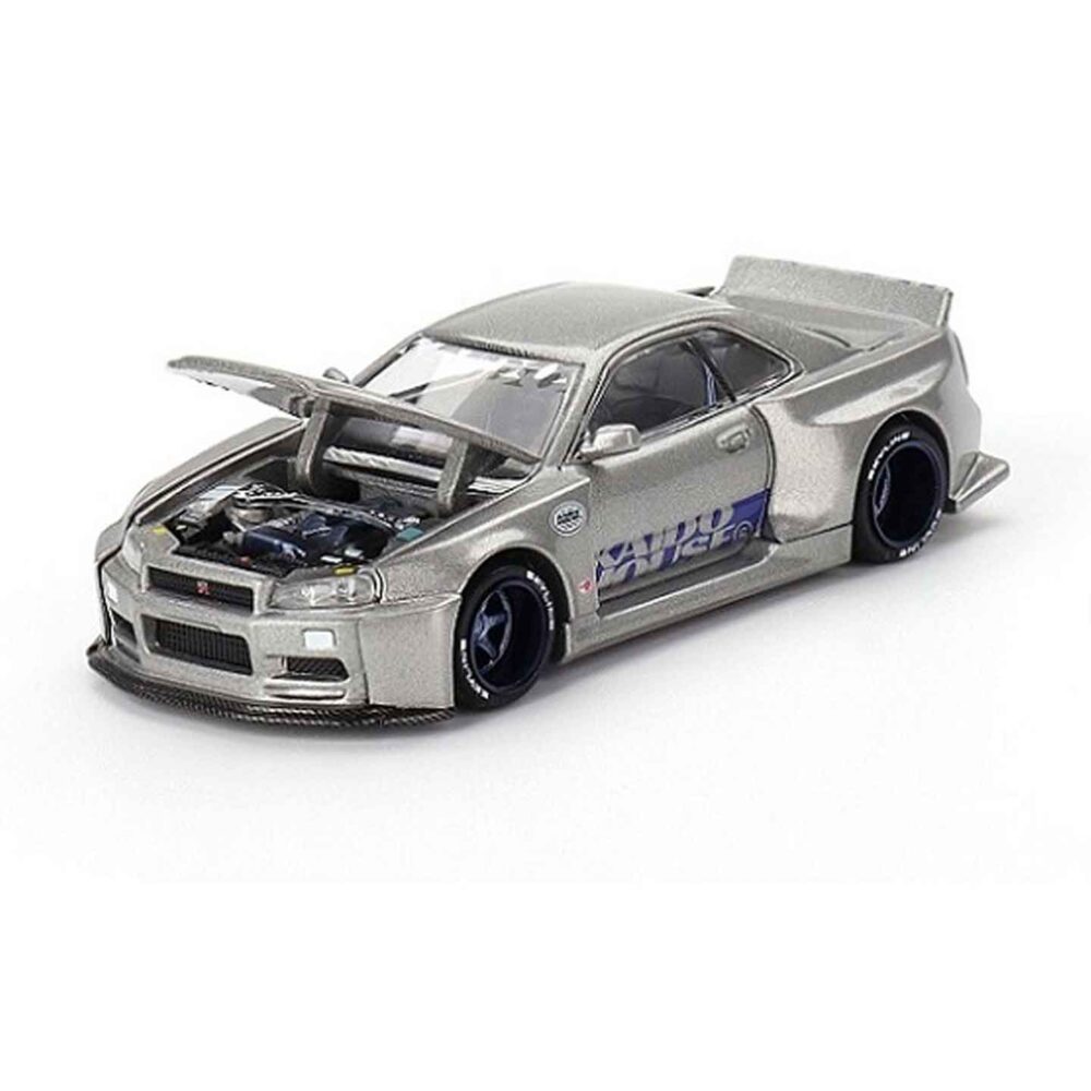Kaido House 1:64 Nissan GT-R R34 diecast model with widebody kit