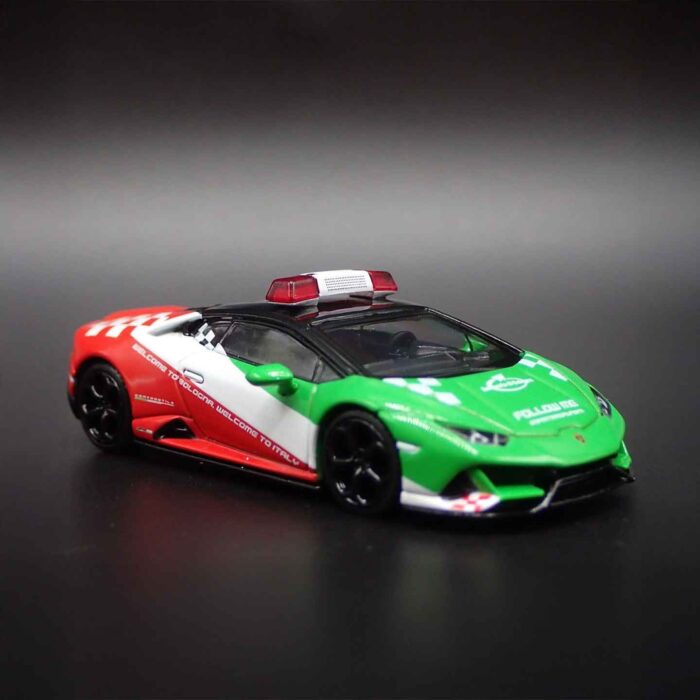 1:64 Lamborghini Huracán EVO Bologna Airport Follow-Me Car diecast model in blister pack