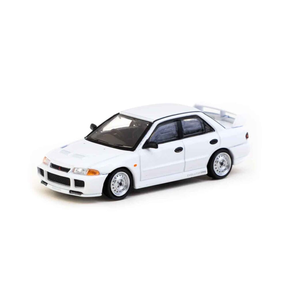 Tarmac Works Mitsubishi Lancer Evolution III white diecast