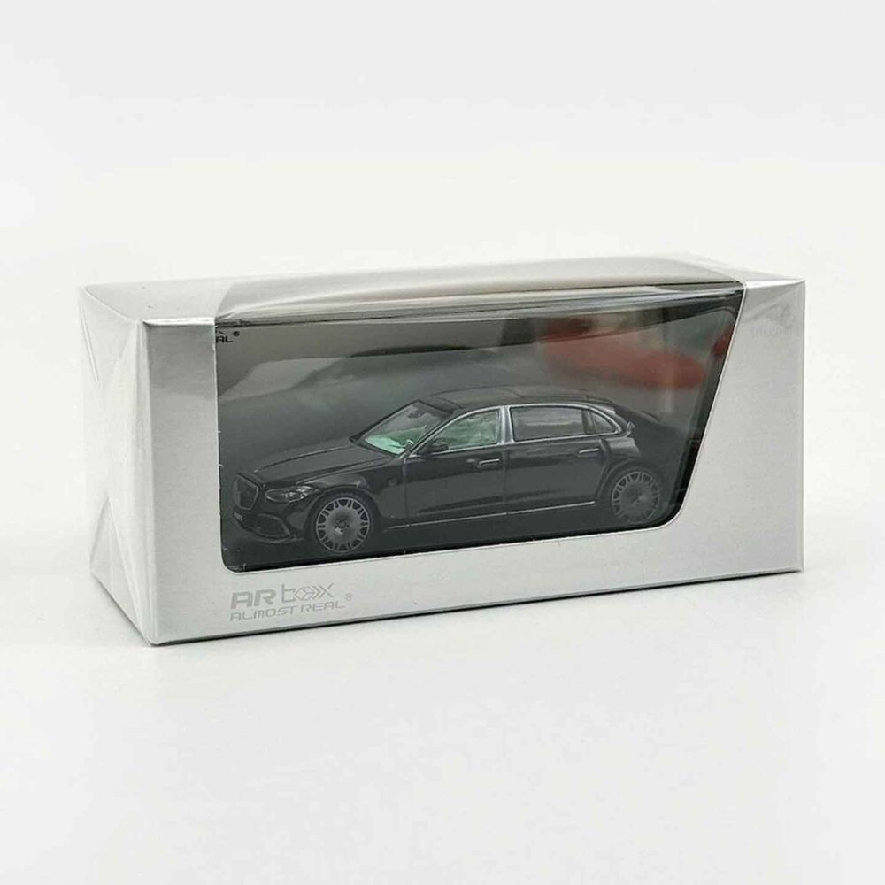 ARBox 1:64 Brabus S850 Maybach black diecast luxury sedan model with chrome detailing