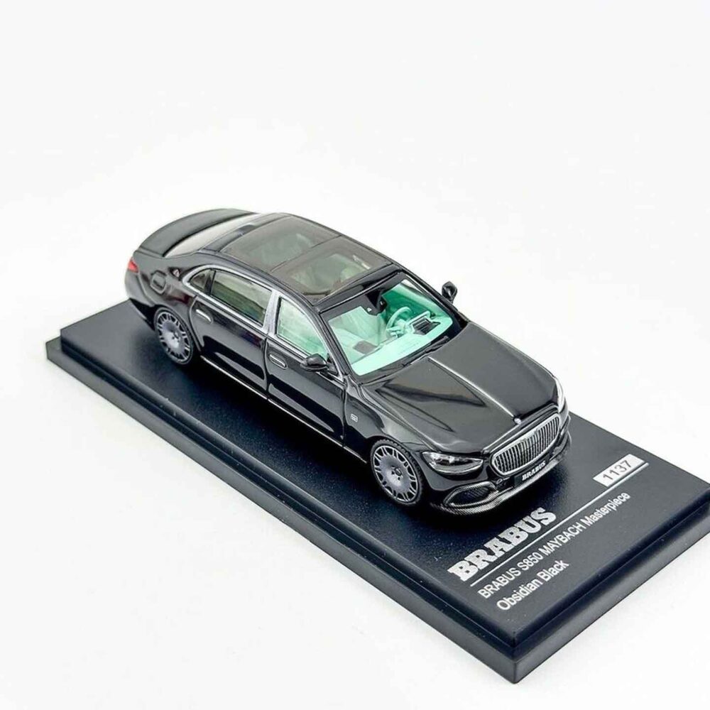ARBox 1:64 Brabus S850 Maybach black diecast luxury sedan model with chrome detailing
