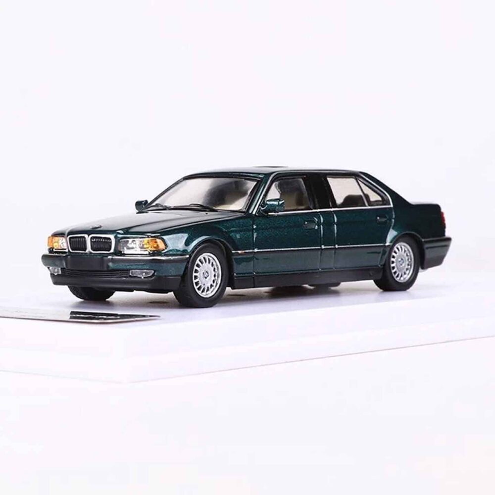 DCM 1:64 BMW E38 7-Series diecast luxury sedan model with realistic finish