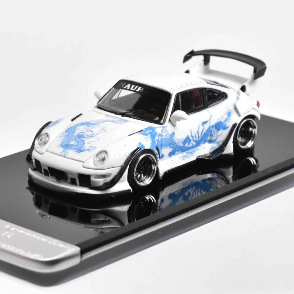 Street Weapon 1:64 RWB 993 diecast model in Luminous Dragon livery with widebody design