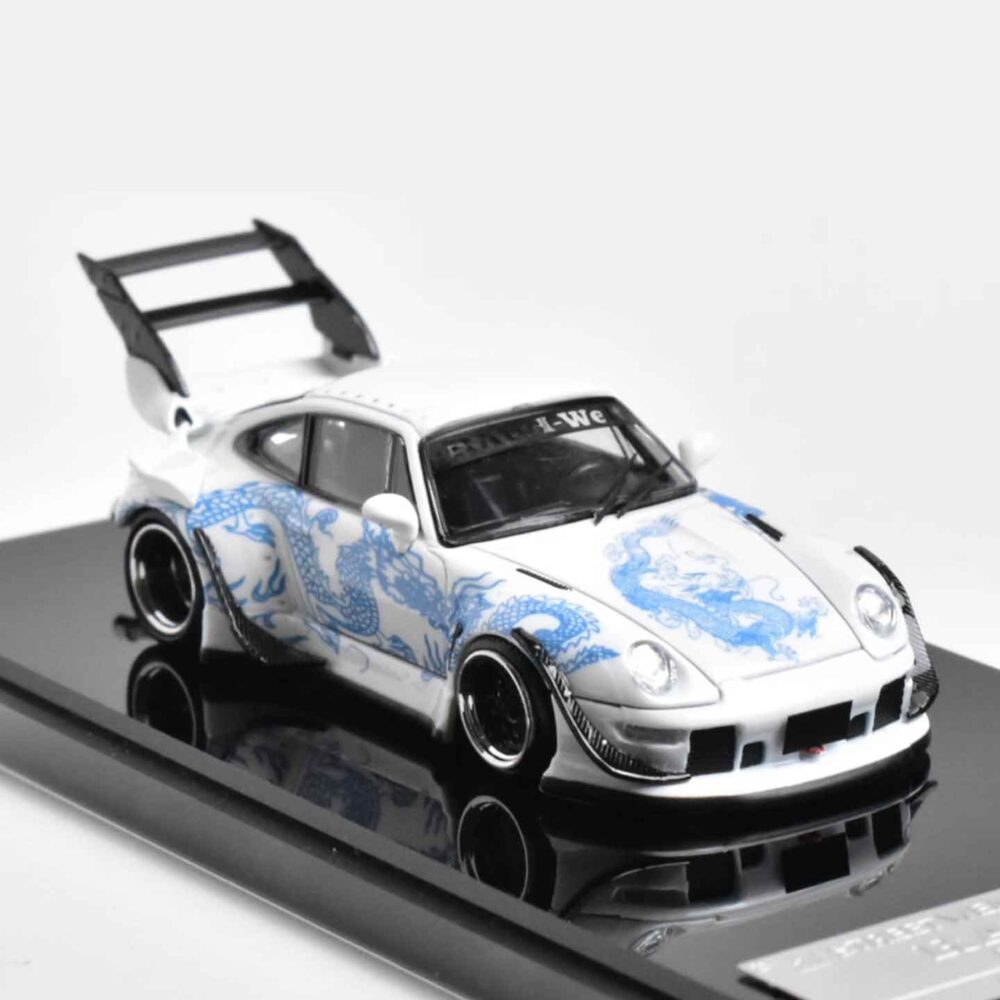Street Weapon 1:64 RWB 993 diecast model in Luminous Dragon livery with widebody design