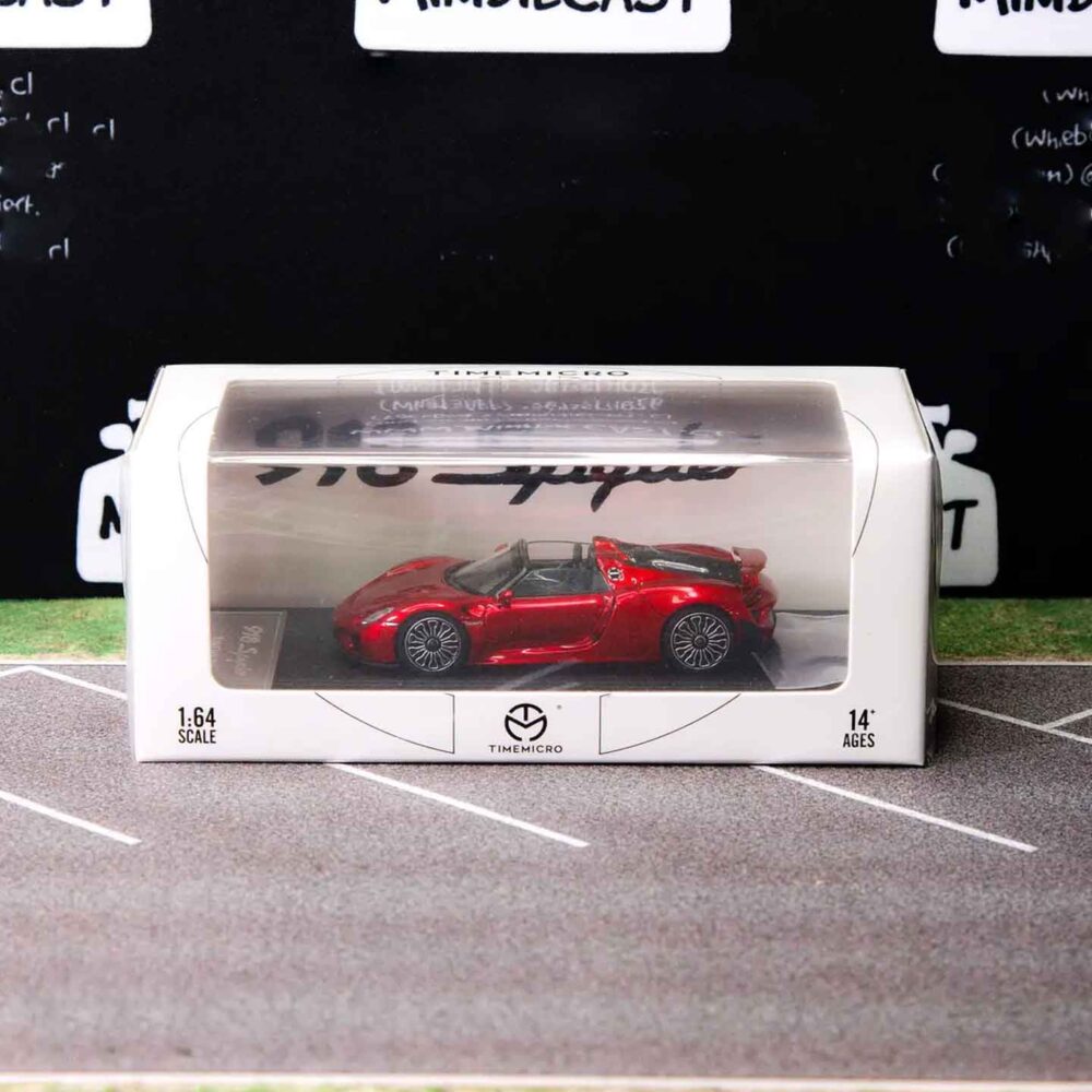 Time Micro 1:64 Porsche 918 Spyder Metal Red diecast car model