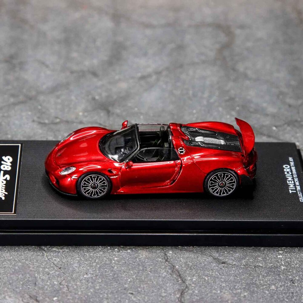 Time Micro 1:64 Porsche 918 Spyder Metal Red diecast car model