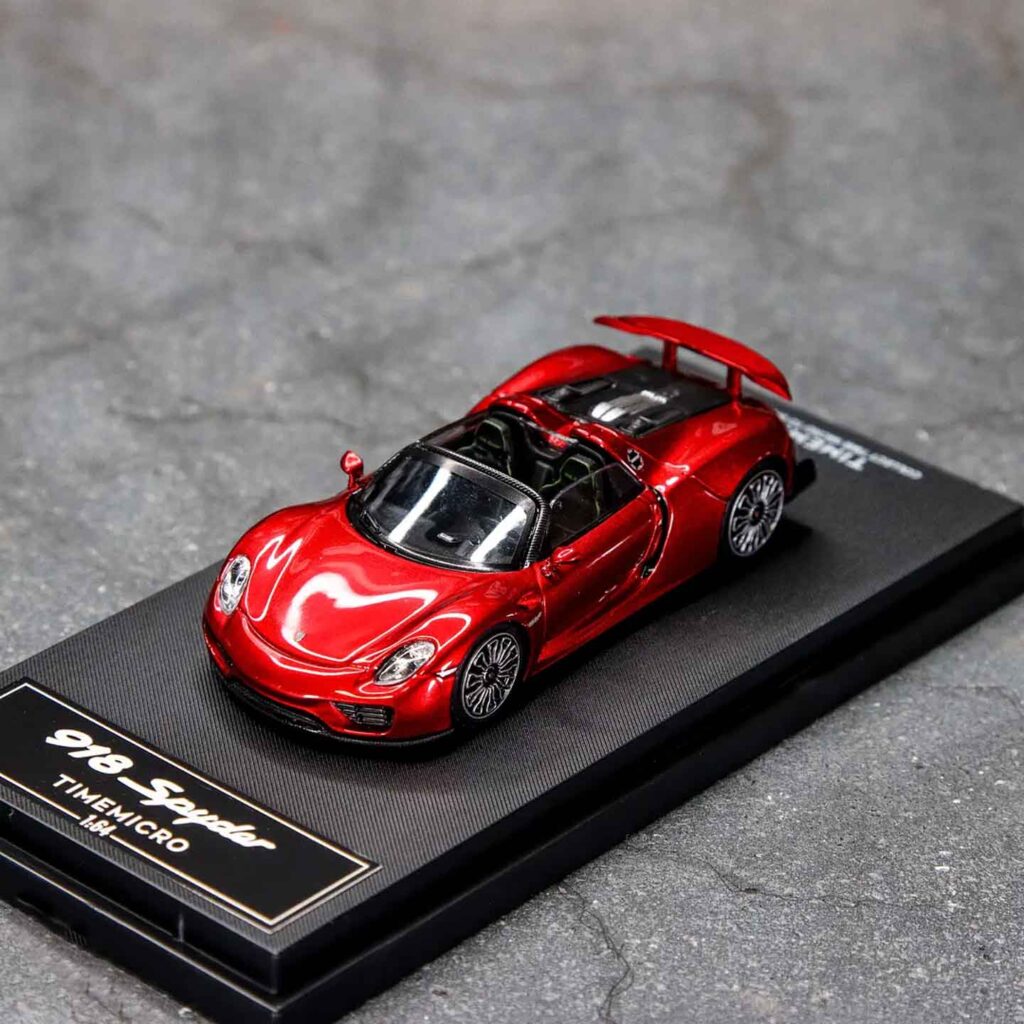 mini Time Micro 1:64 Porsche 918 Spyder Metal Red | MiniGarage India