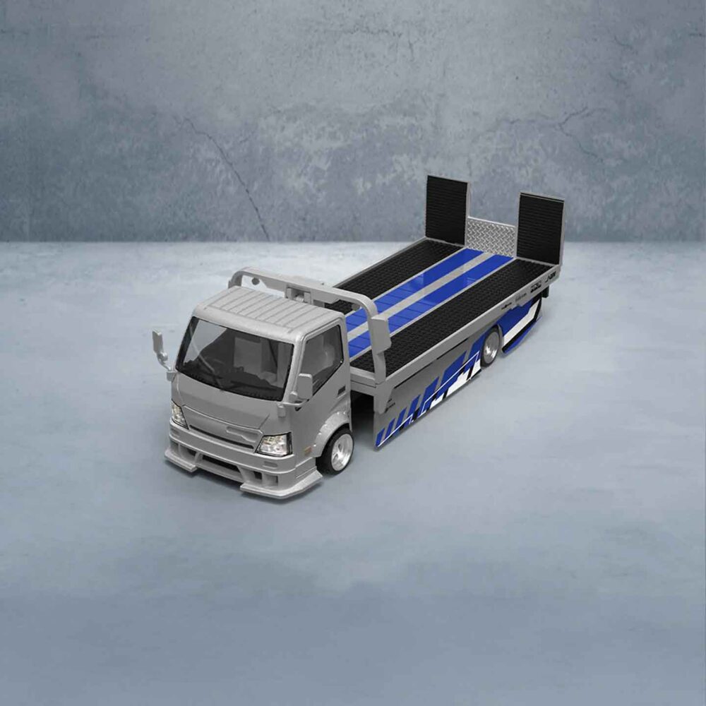 Timemicro 1:64 H300 Flatbed Trailer diecast car hauler model