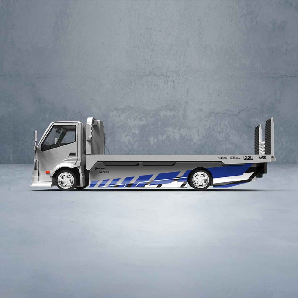 Timemicro 1:64 H300 Flatbed Trailer diecast car hauler model