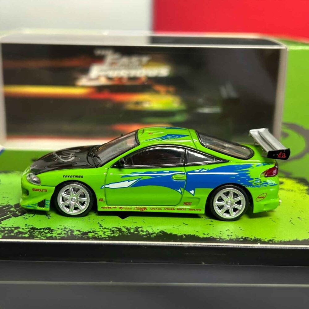 Transcend 1:64 Mitsubishi Eclipse GS 1995 Green FNF diecast model car