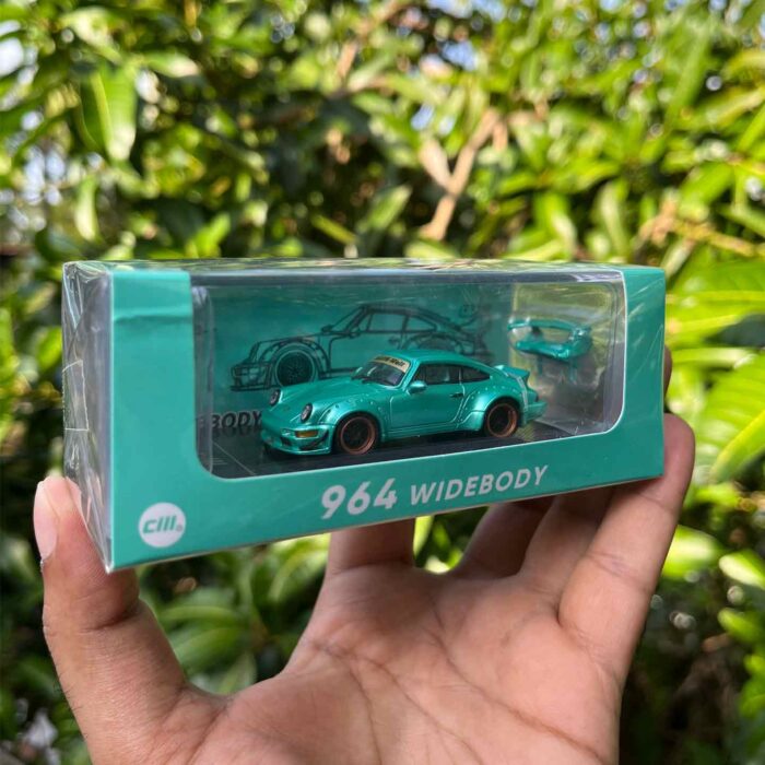 CM Model Porsche RWB 964 Wide Body Metallic Green 1:64 diecast