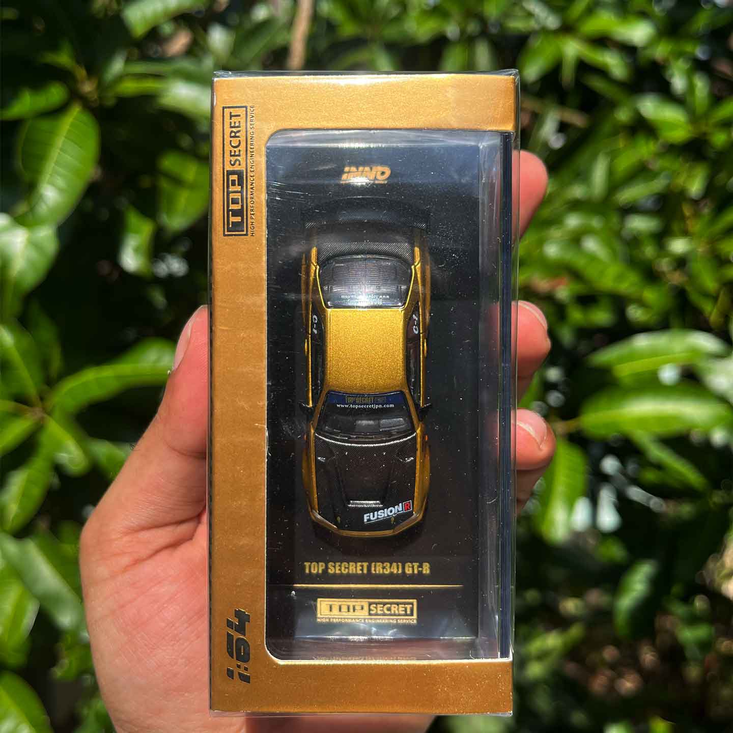 INNO64 Top Secret (R34) GT-R Gold 1:64 Diecast Model Car
