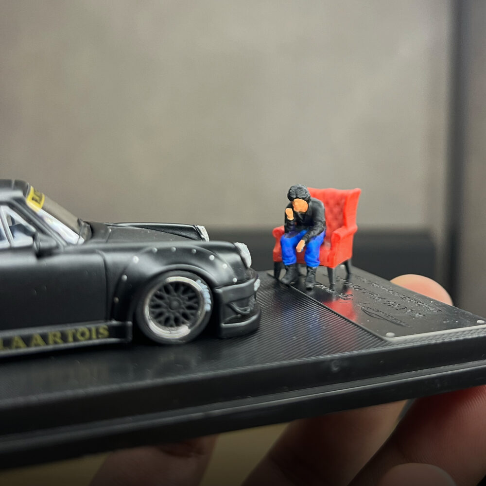 MC 1:64 Porsche RWB 930 Matt Black Diecast Model Car