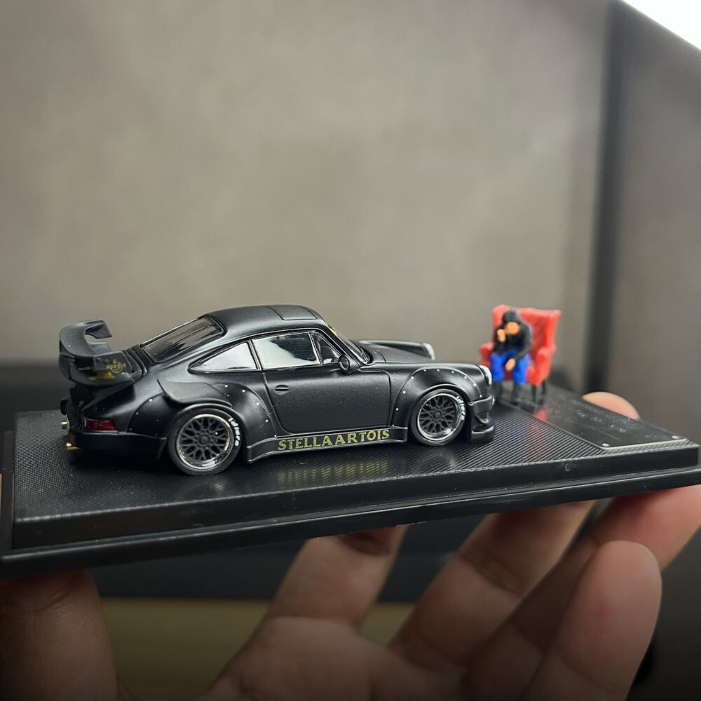 MC 1:64 Porsche RWB 930 Matt Black Diecast Model Car