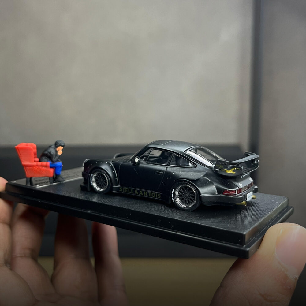 MC 1:64 Porsche RWB 930 Matt Black Diecast Model Car