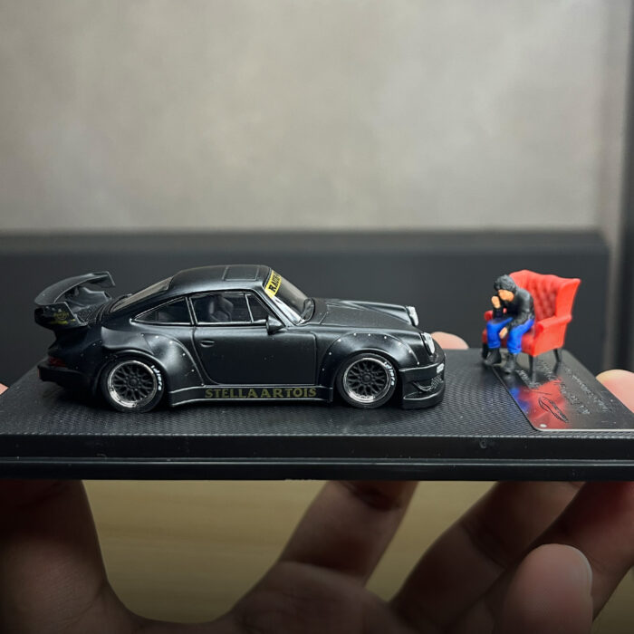 MC 1:64 Porsche RWB 930 Matt Black Diecast Model Car