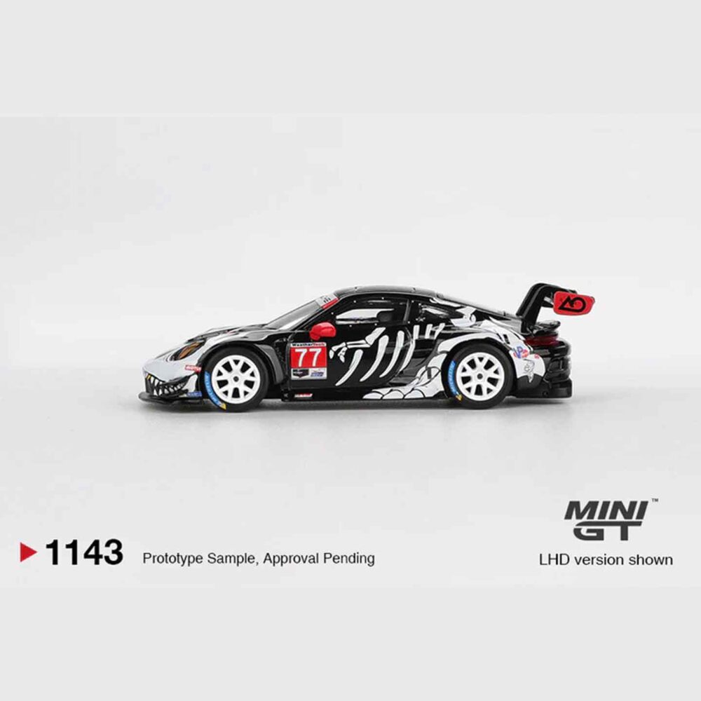 Skeleton Rexy MiniGT 2025 Petit Le Mans 1:64 Diecast Model Front View