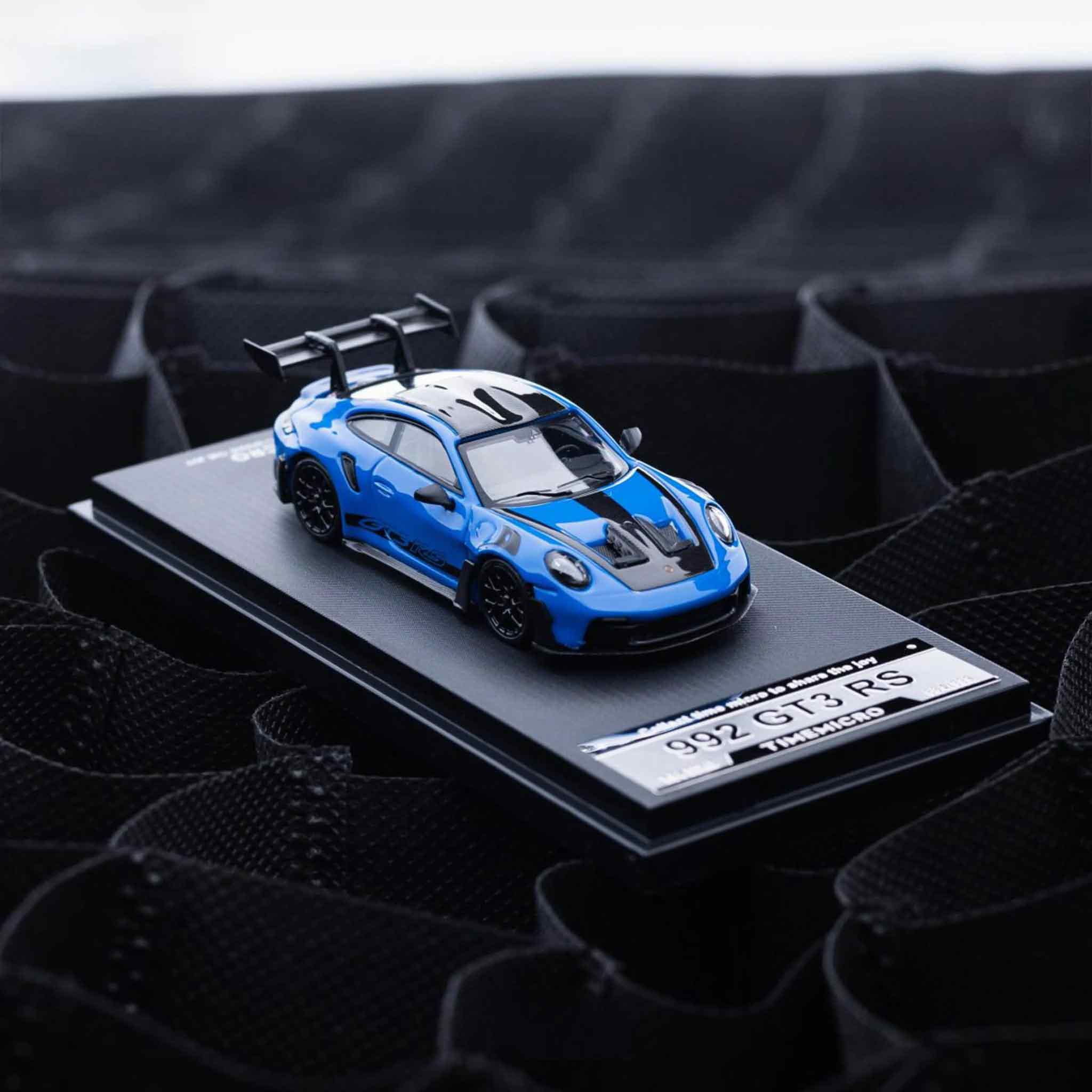 TIMEMICRO 1:64 Porsche 992 GT3 RS Starry Sky Blue Diecast Model Car