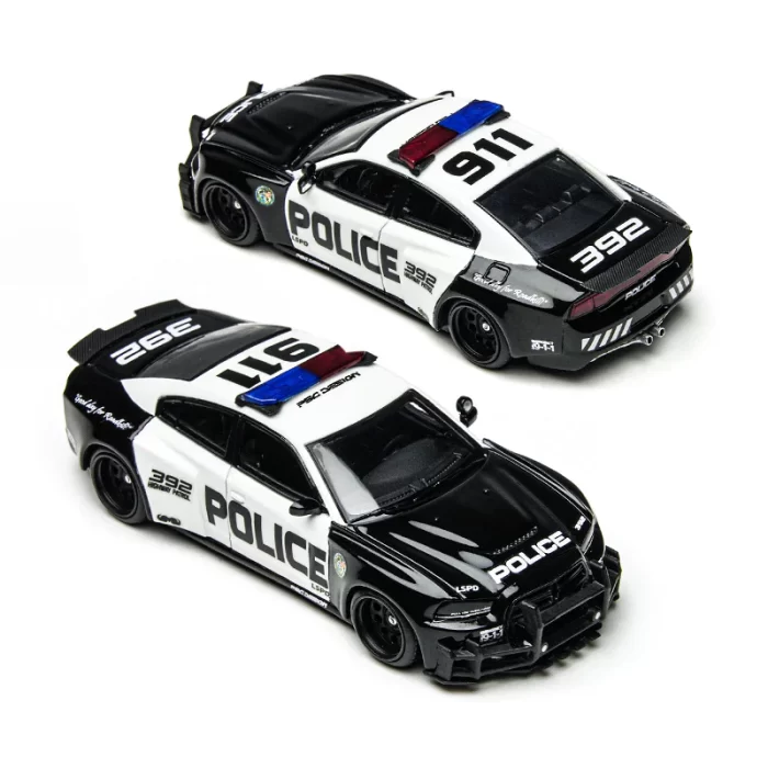 TimeMicro × PSC DESIGN Warhorse Brawler Charger LSPD 1:64 front view