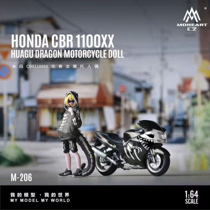 Honda CBR1100XX Huge Dragon Doll MoreArt 1:64 Diecast Miniature
