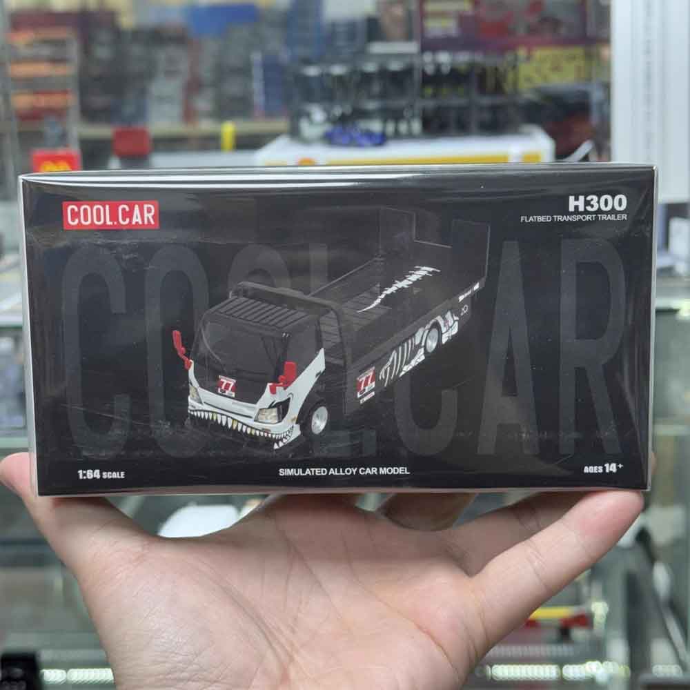 Cool Cars 1:64 H300 Flatbed Transport Trailer Skeleton Dragon No. 77 diecast model