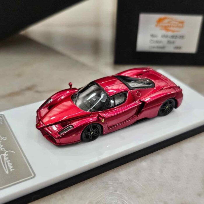 King Model Ferrari Enzo Metallic Red 1:64 Diecast Front View