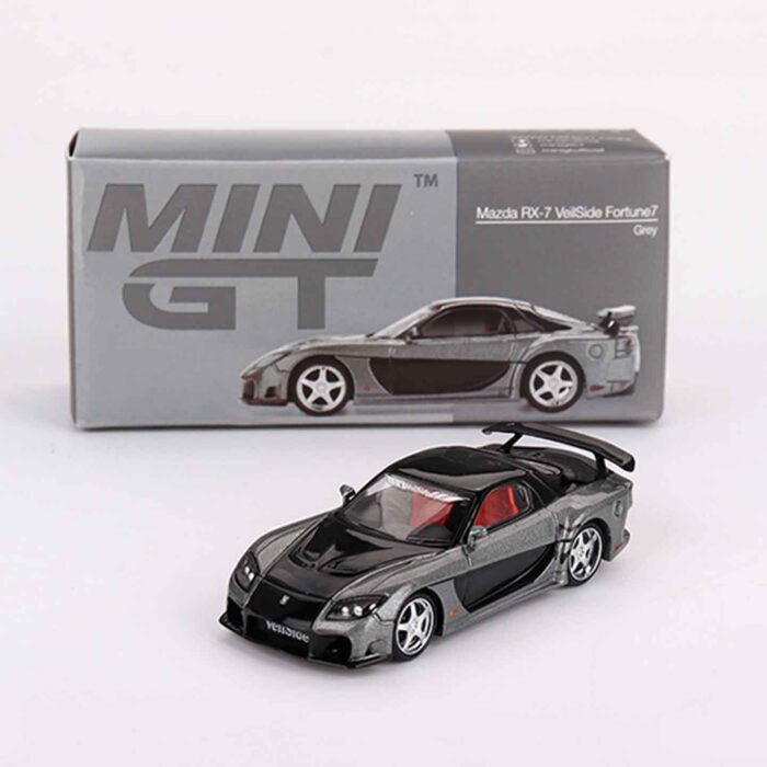 Mini GT Mazda RX-7 VeilSide Fortune7 Grey diecast car model 1:64 scale