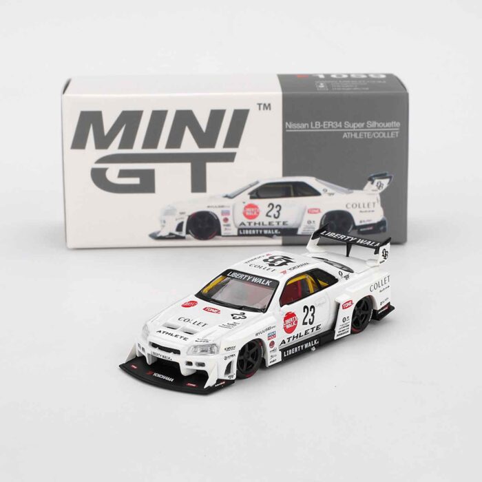 Mini GT Nissan LB-ER34 Super Silhouette ATHLETE/COLLET diecast car model 1:64 scale