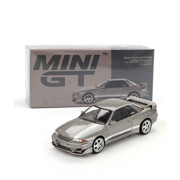 Mini GT Nissan Skyline GT-R R32 VeilSide Combat C-I Combat Grey diecast car model 1:64 scale
