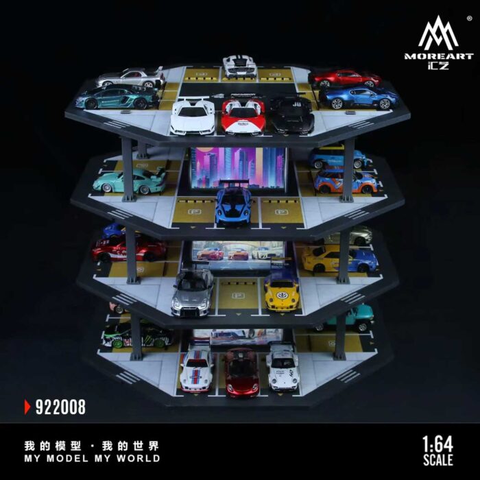 Moreart 1:64 Octagonal Tower Parking Lot 02 MO922008 multi level parking diorama
