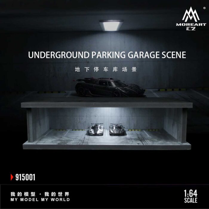Moreart 1:64 Underground Parking Garage Scene MO915001 diorama display