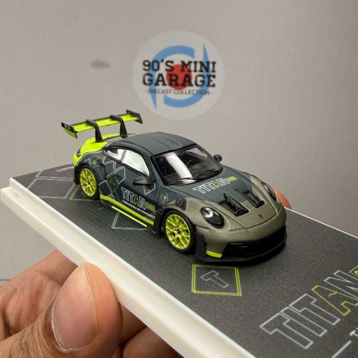 TimeMicro 1:64 Porsche 992 GT3 RS Titan Livery diecast model car