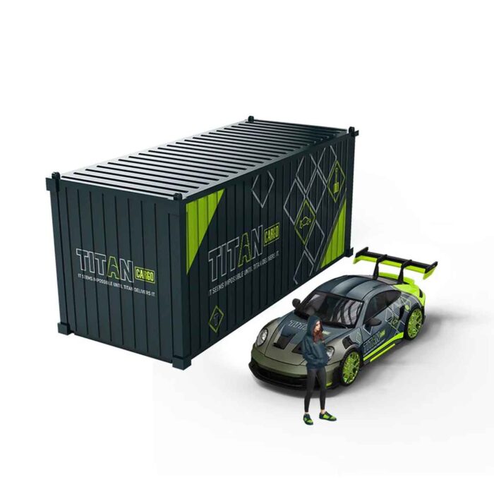 TimeMicro 1:64 Porsche 992 GT3 RS Titan Livery diecast model car