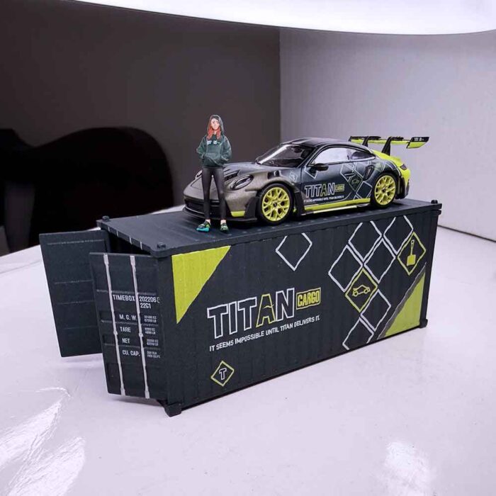 TimeMicro 1:64 Porsche 992 GT3 RS Titan Livery diecast model car