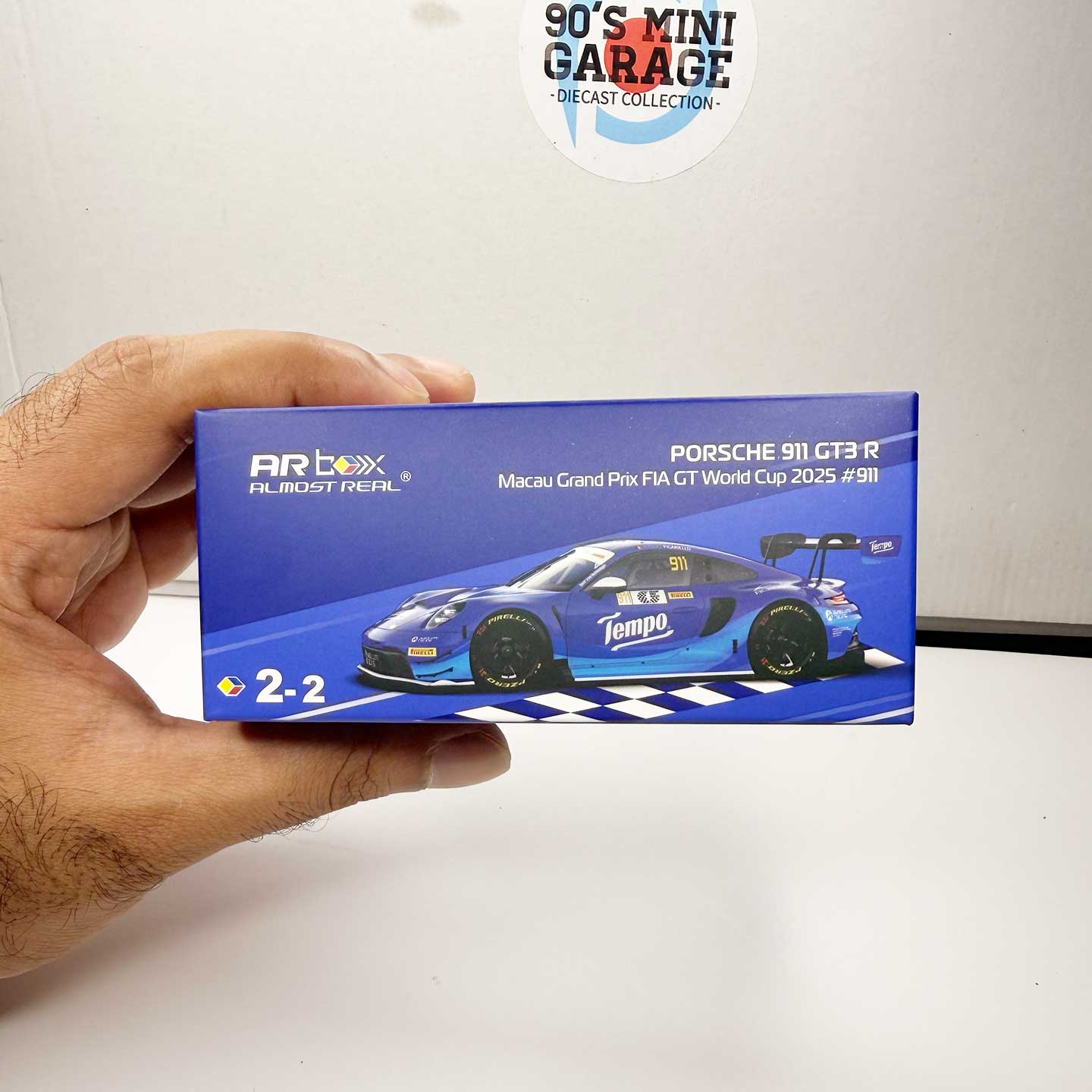 AR Box 1:64 Porsche 911 GT3 R Macau GP FIA GT World Cup 2025 diecast model