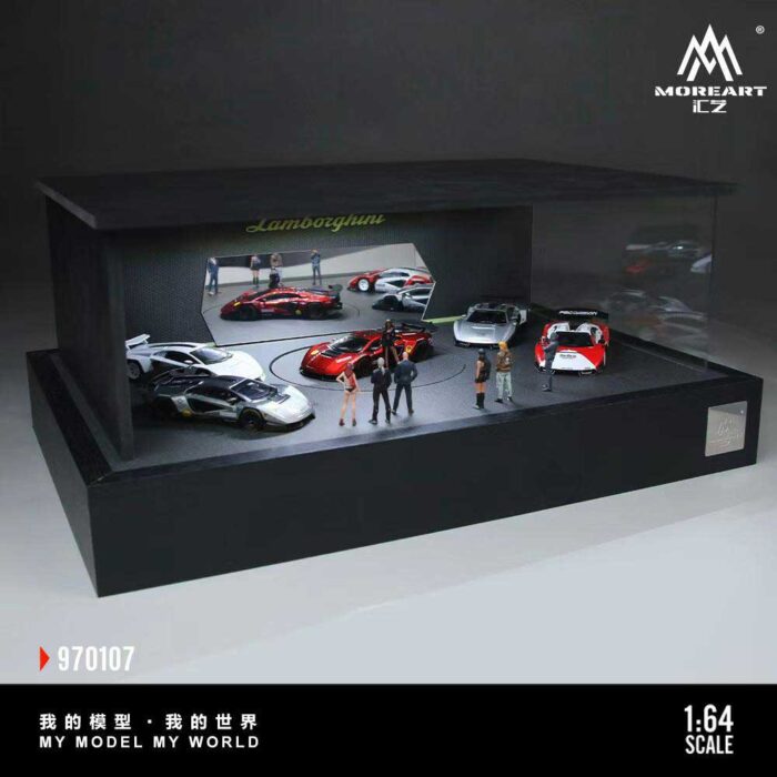 Moreart 1:64 Lamborghini rotating display stand scene model for diecast cars