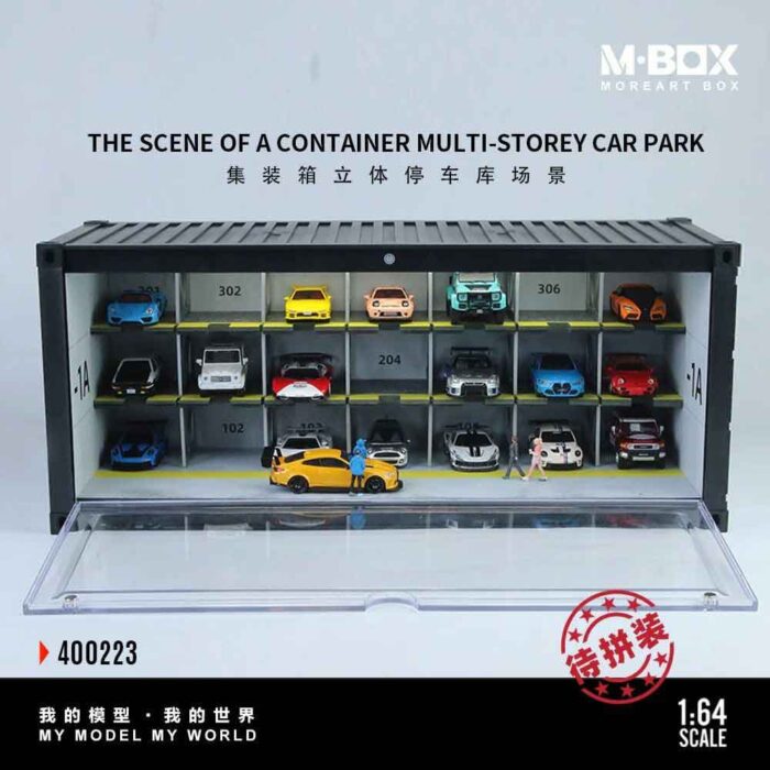 Parking garage diorama 1:64 MBOX multi level container scene MB400223