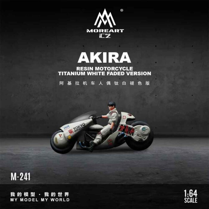 Akira motorcycle 1:64 resin model titanium white MoreArt collectible figure