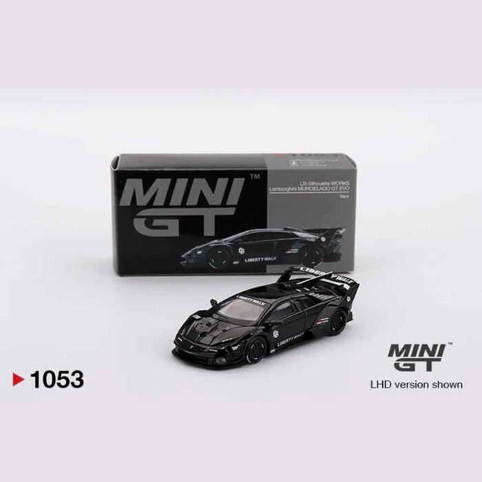Mini GT Lamborghini Murcielago GT Evo 1:64 black LB silhouette works diecast model