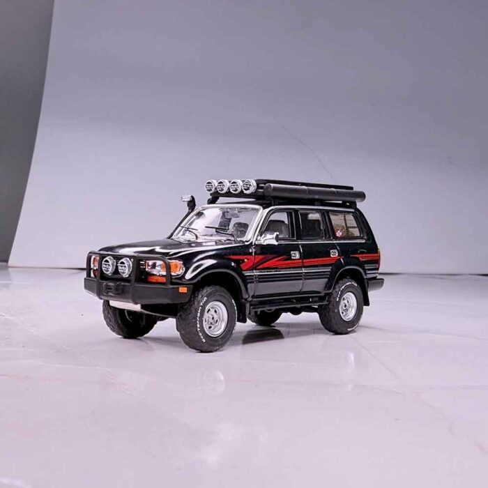 Toyota Land Cruiser LC80 1:64 diecast model black GCD collectible