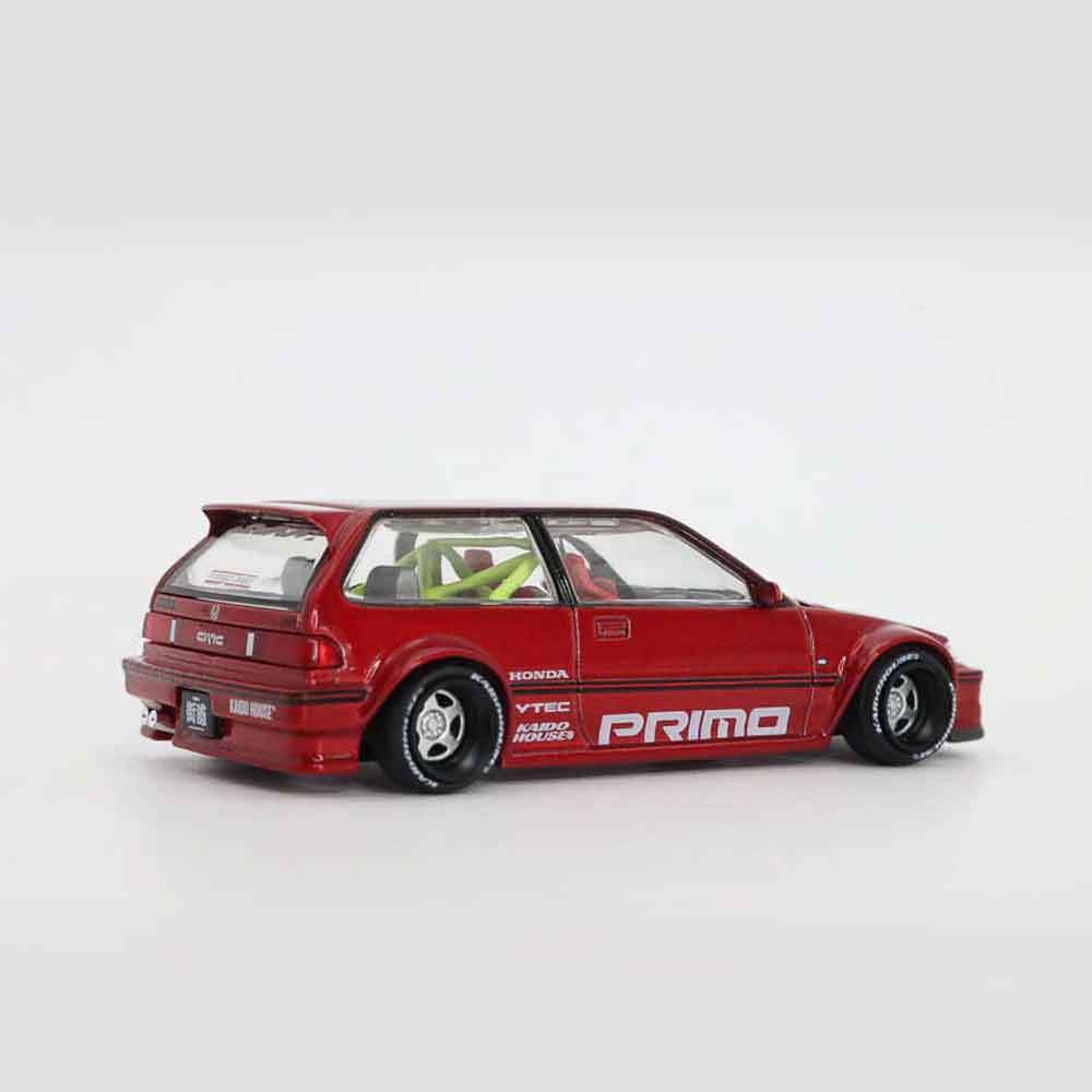 Kaido House x Mini GT Honda Civic EF Kaido Works V2 M Red 1:64 Diecast Model