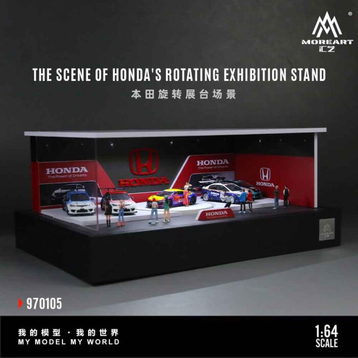 MoreArt 1:64 Honda rotating booth diorama display scene MO970105